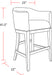 Parker House Pure Modern Dining Upholstered Swivel Barstool