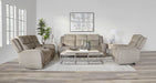 Parker Living Penfield - Frappe Zero Gravity Power Reclining Console Loveseat with Heat Massage and Speaker P3