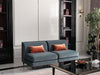 AICO La Francaise Armless Chair in Azure/Black - Visions in Furniture (La Mirada, CA)