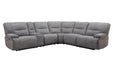 Parker Living Gladiator - Sky 6 Piece Modular Power Reclining Sectional with Power Adjustable Headrests