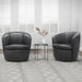 Parker Living Barolo 100% Italian Leather Swivel Club Chair Two Pack