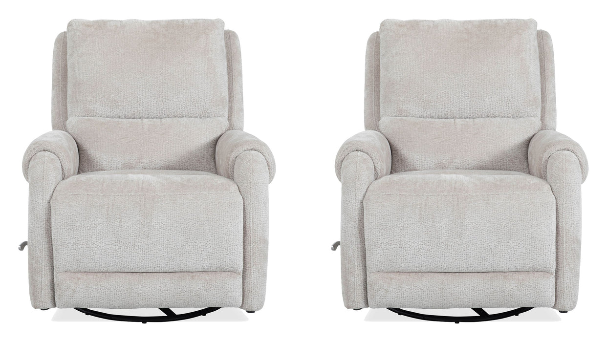 Parker Living Gentry - Ecru Mist Manual Swivel Glider Recliner Two Pack