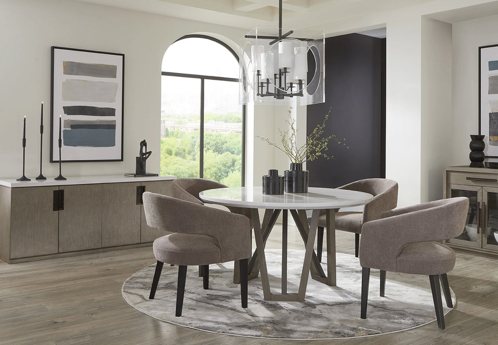 Parker House Pure Modern Dining 54 Inch Round Table with Wood Base
