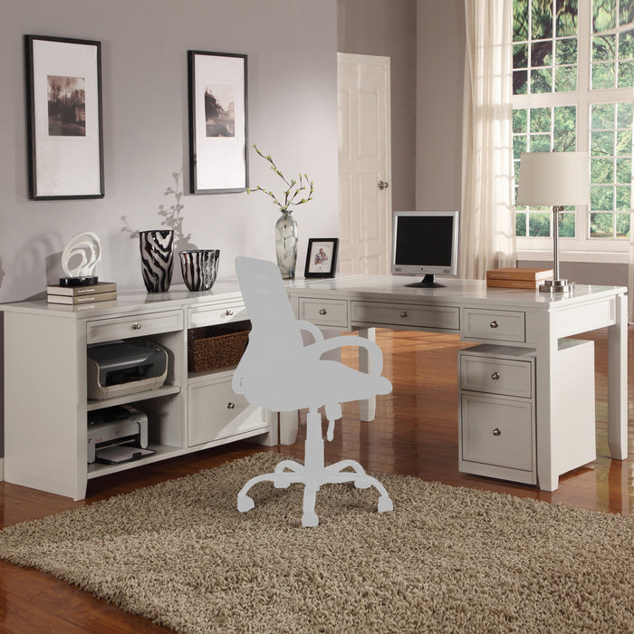 Parker House Boca L Shape Desk with Credenza and Lateral File