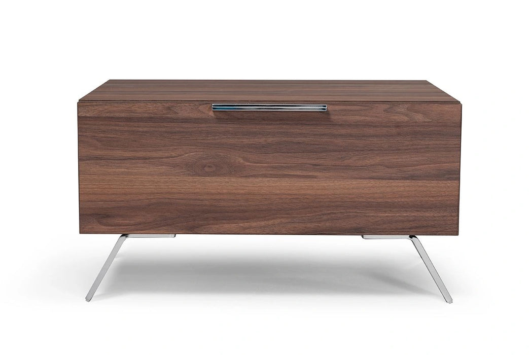 Brooklyn - Italian Modern Walnut Bed + Nightstands Set
