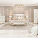 AICO La Rachelle Queen Upholstered Panel Bed in Medium Champagne - Visions in Furniture (La Mirada, CA)