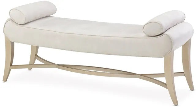 AICO Malibu Crest Bed Bench in Chardonnay - Visions in Furniture (La Mirada, CA)