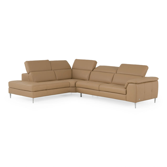 Viola - Italian Contemporary Deserto Leather Left Facing Sectional Sofa