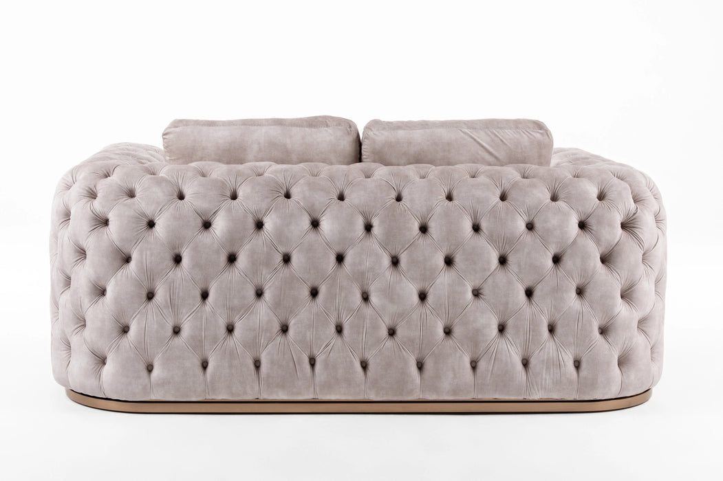 Divani Casa Dosie Transitional Loveseat
