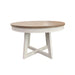 Parker House Americana Modern Dining 48 inch Round Extendable Dining Table and 4 Upholstered Chairs