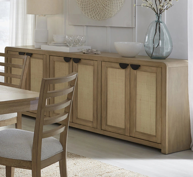 Parker House Escape - Dining 84 Inch Rectangular Extendable Table with Console and 8 Ladderback Chairs