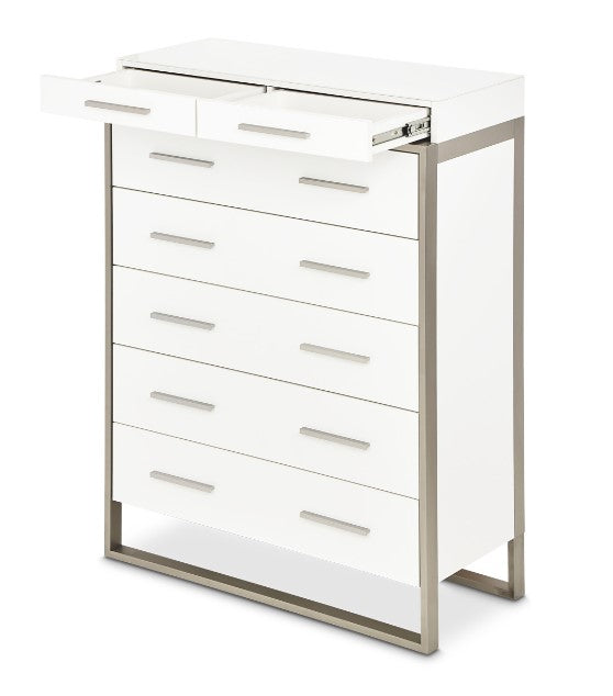 AICO Marquee Chest in Cloud White - Visions in Furniture (La Mirada, CA)