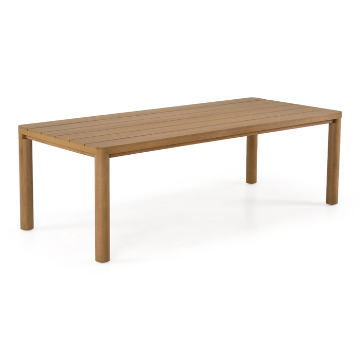 Evora + Sintra - Outdoor Eucalyptus + Grey Olefin 9-Piece Dining Set