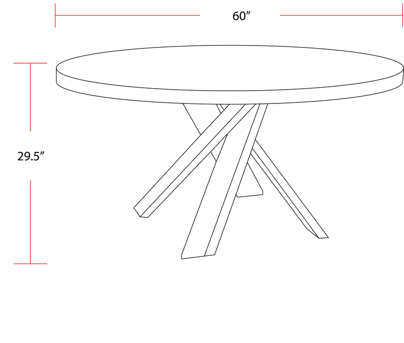 Parker House Crossings - Downtown Dining 60 In. Round Dining Table
