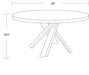 Parker House Crossings - Downtown Dining 60 In. Round Dining Table