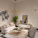 AICO Carmela Cocktail Table in Shimmer Ivory - Visions in Furniture (La Mirada, CA)