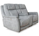 Parker Living Linus - Hudson Grey Power Reclining Sofa Loveseat and Recliner