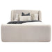 Parker Living Sleep Shiloh - White Mocha King Wingback Upholstered Bed