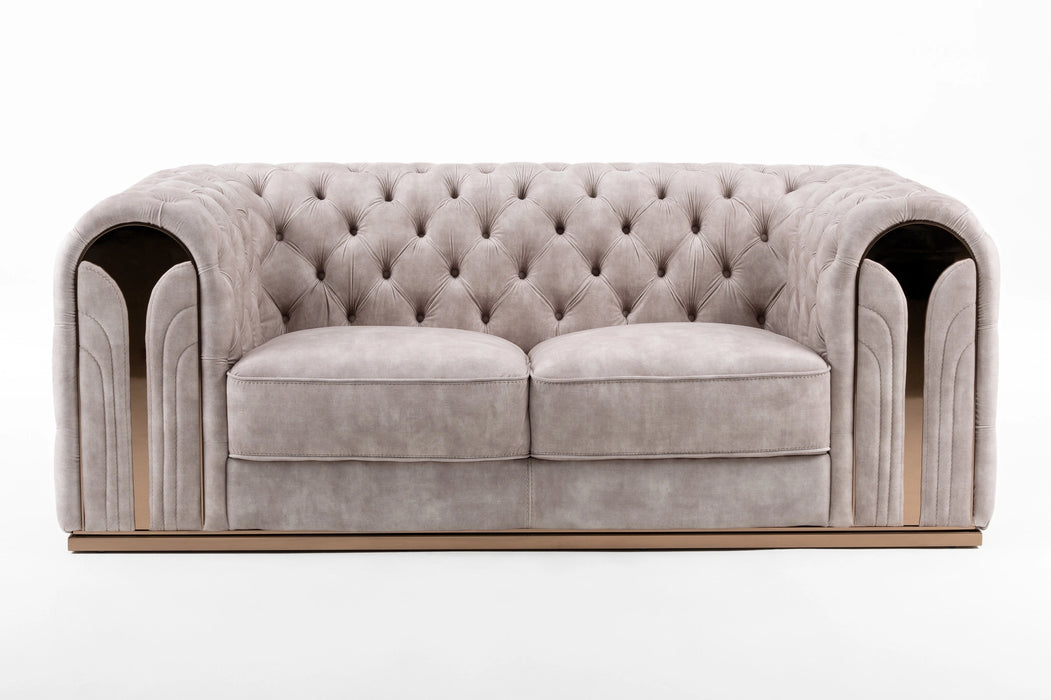 Divani Casa Dosie Transitional Loveseat