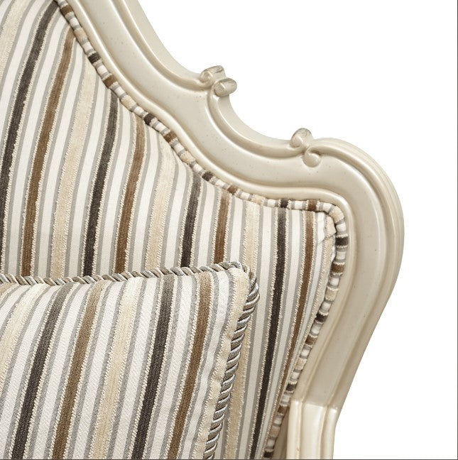 AICO Lavelle Bergere Wood Chair Birch in Classic Pearl - Visions in Furniture (La Mirada, CA)
