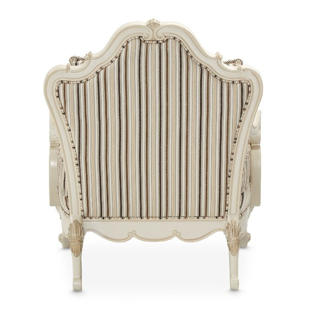 AICO Lavelle Bergere Wood Chair Birch in Classic Pearl - Visions in Furniture (La Mirada, CA)
