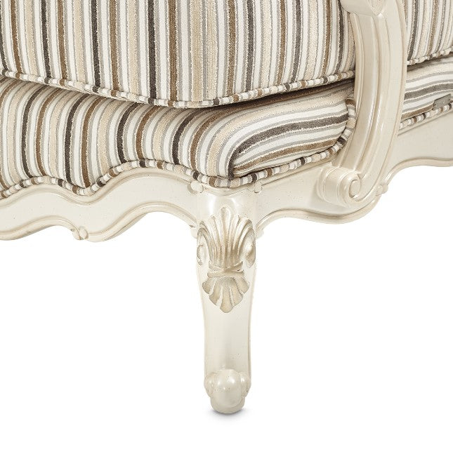 AICO Lavelle Bergere Wood Chair Birch in Classic Pearl - Visions in Furniture (La Mirada, CA)