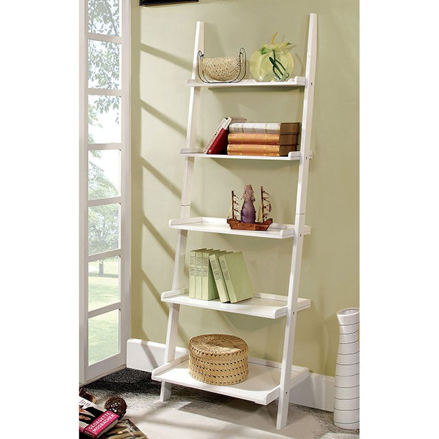 Sion White Ladder Shelf - Visions in Furniture (La Mirada, CA)