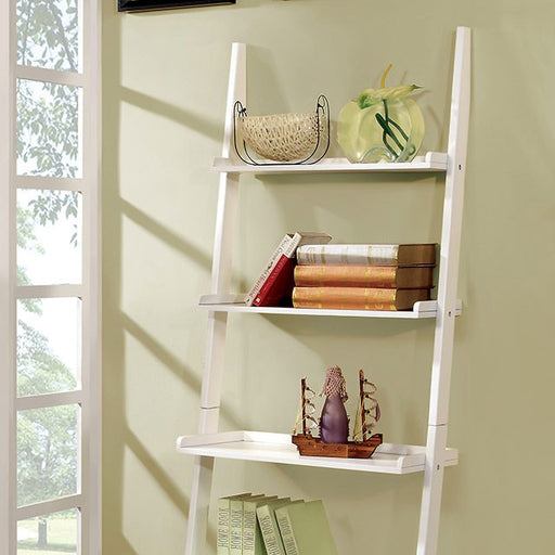 Sion White Ladder Shelf - Visions in Furniture (La Mirada, CA)