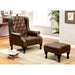 VAUGH Rustic Brown Ottoman - Visions in Furniture (La Mirada, CA)