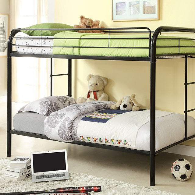 Rainbow Twin/Twin Bunk Bed Black, Silver, & White - Visions in Furniture (La Mirada, CA)
