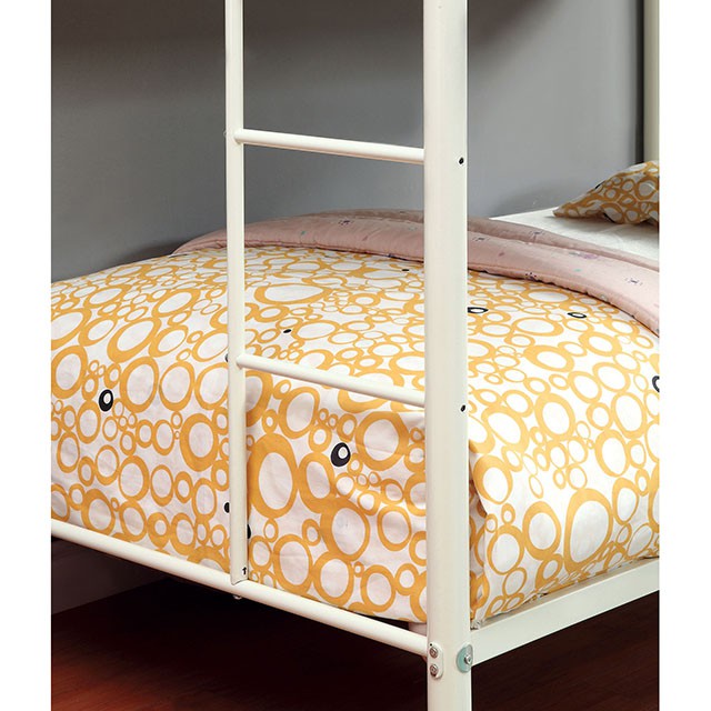 Rainbow Twin/Twin Bunk Bed Black, Silver, & White - Visions in Furniture (La Mirada, CA)