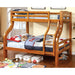 SOLPINE Gray & Oak Twin/Full Bunk Bed - Visions in Furniture (La Mirada, CA)
