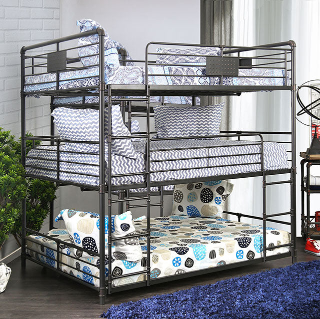 Olga I Antique Black Full/Full Bunk Bed - Visions in Furniture (La Mirada, CA)