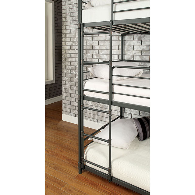 Olga I Antique Black Full/Full Bunk Bed - Visions in Furniture (La Mirada, CA)