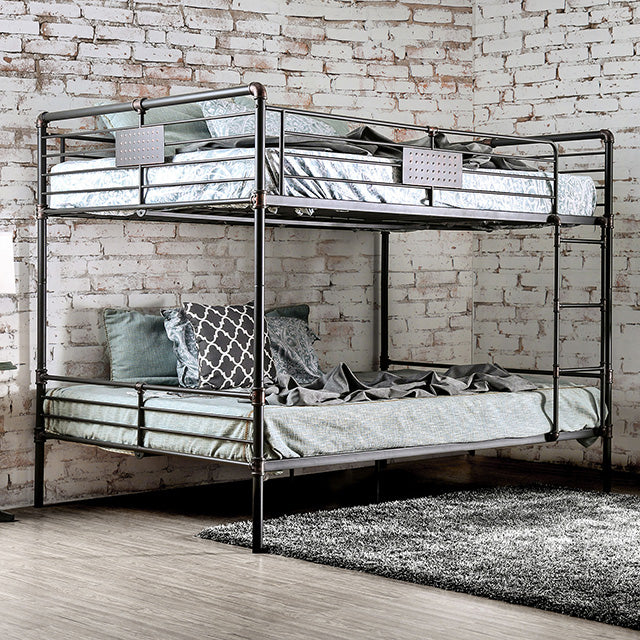 Olga I Antique Black Full/Full Bunk Bed - Visions in Furniture (La Mirada, CA)