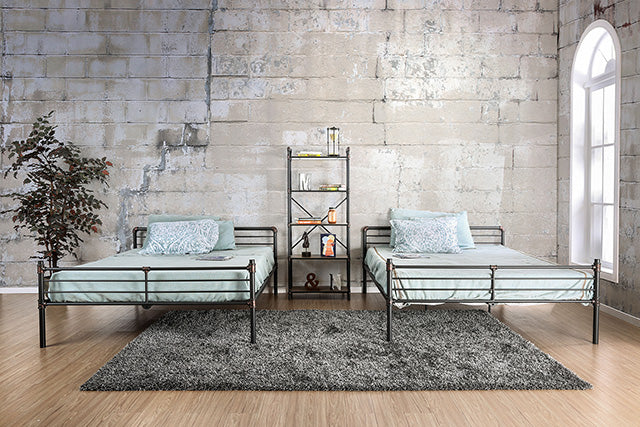 Olga I Antique Black Full/Full Bunk Bed - Visions in Furniture (La Mirada, CA)