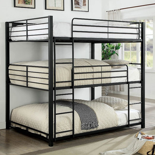 Olga I Antique Black Full/Full Bunk Bed - Visions in Furniture (La Mirada, CA)