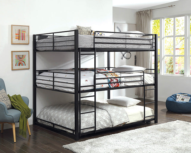 Olga I Antique Black Full/Full Bunk Bed - Visions in Furniture (La Mirada, CA)