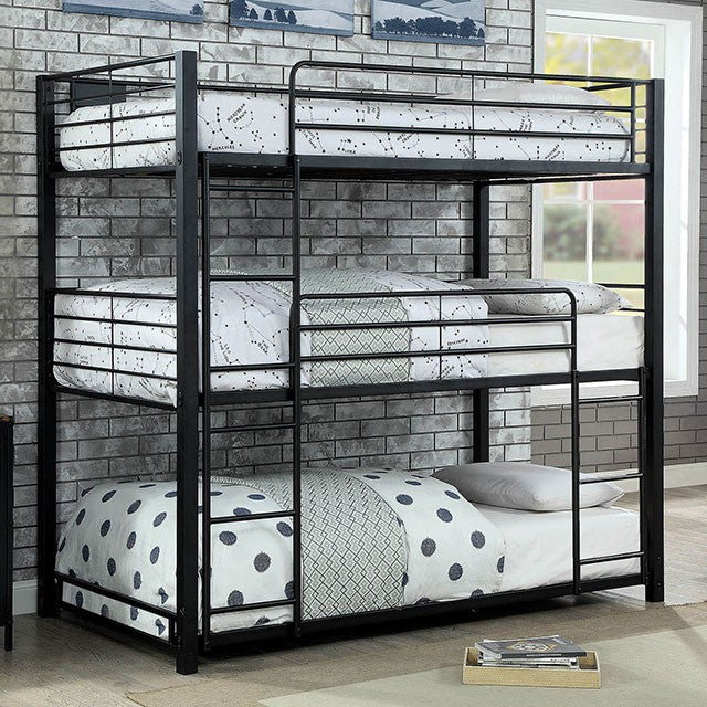 Olga I Antique Black Full/Full Bunk Bed - Visions in Furniture (La Mirada, CA)