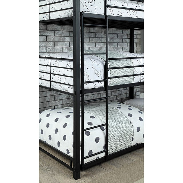 Olga I Antique Black Full/Full Bunk Bed - Visions in Furniture (La Mirada, CA)