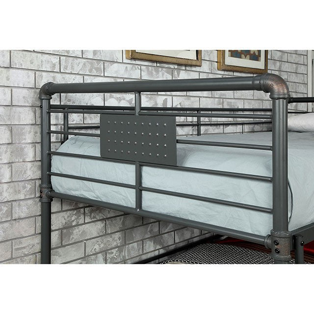 Olga III Sand Black Twin/Full/Queen Bunk Bed - Visions in Furniture (La Mirada, CA)