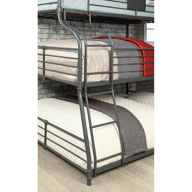 Olga III Sand Black Twin/Full/Queen Bunk Bed - Visions in Furniture (La Mirada, CA)
