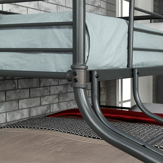 Olga III Sand Black Twin/Full/Queen Bunk Bed - Visions in Furniture (La Mirada, CA)