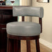 SHIRLEY Dark Oak/Gray 29" Bar Stool - Visions in Furniture (La Mirada, CA)