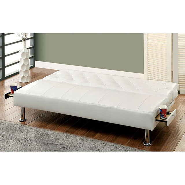 Farel Futon Sofa Red & White - Visions in Furniture (La Mirada, CA)