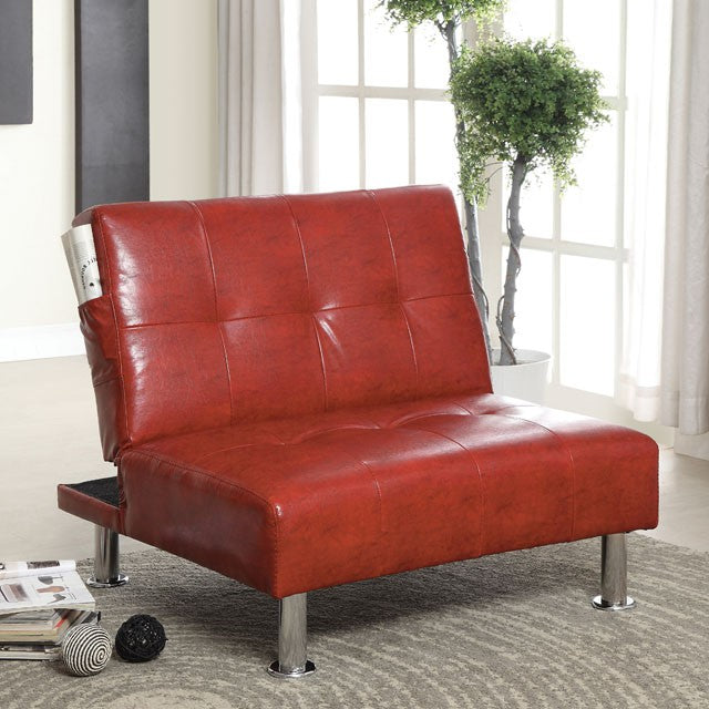 Bulle Chair Grey & Red - Visions in Furniture (La Mirada, CA)