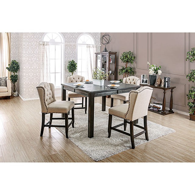 Sania 7 Pc Counter Ht Table Set - Visions in Furniture (La Mirada, CA)