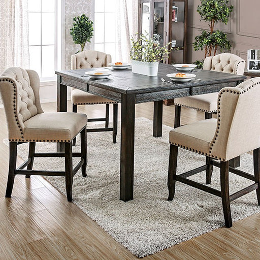 Sania 7 Pc Counter Ht Table Set - Visions in Furniture (La Mirada, CA)
