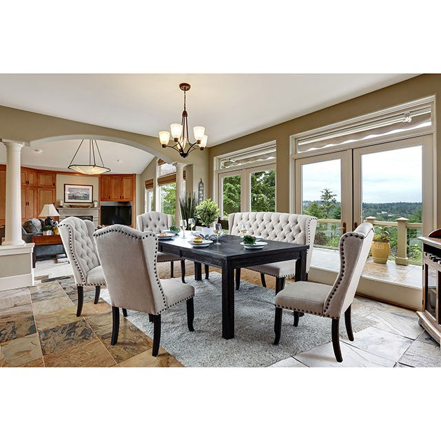 Sania 7 Pc Dining Table Set Solid Wood - Visions in Furniture (La Mirada, CA)