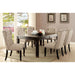 Sania 7 Pc Dining Table Set Black - Visions in Furniture (La Mirada, CA)